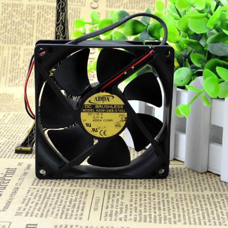 Original ADDA AD0912MB-A70GL Cooling Fan 12V 0.17A 2.04W 2wires AD0912MB-A70GL Fans